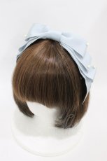 画像1: Melody BasKet / グログランリボンクリップ  サックス H-26-08-30-1010-LO-AC-NS-ZH (1)