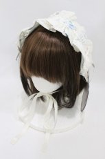 画像1: Kurumi Collaboration / ヴィンテージローズグランヘッドドレス  オフ/ブルー H-26-08-30-1011-LO-AC-NS-ZH (1)