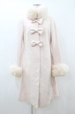 画像1: JESUS DIAMANTE / ３つリボンバルドーコート 38 ピンク H-26-08-30-1030-JE-CO-NS-ZH (1)