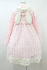 画像2: BABY,THE STARS SHINE BRIGHT / プードルファーのうさみみワンピース Free ピンク H-26-08-30-1031-BA-OP-NS-ZH (2)