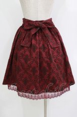 画像3: axes femme / ベルト付総フロッキースカート M ワイン H-26-08-30-055-AX-SK-NS-ZH (3)