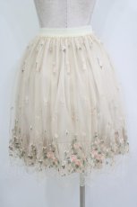 画像3: axes femme POETIQUE / カラー刺繍スカート M 生成り H-26-08-30-056-AX-SK-NS-ZH (3)