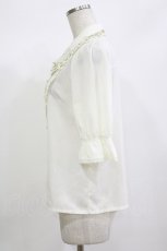 画像2: axes femme POETIQUE / 薔薇モチーフ付ブラウス M オフ H-26-08-30-069-AX-BL-NS-ZH (2)