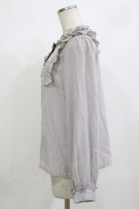画像2: axes femme / ブローチ付きヴィンテージブラウス M グレー H-26-08-30-077-AX-BL-NS-ZH (2)