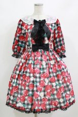 画像1: Angelic Pretty / Fresh Cherryワンピース Free ブラック H-26-08-30-019-AP-OP-NS-ZH (1)