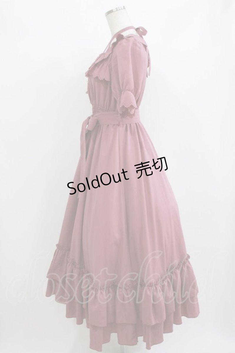 画像2: Amavel / Frill Decoraロングワンピース Free プラム H-26-08-30-025-CA-OP-NS-ZH (2)