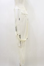 画像3: Ozz conte / リブ切替刺繍パンツ  白 H-26-09-01-036-OO-PA-KB-ZH (3)