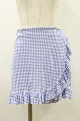 Preview of GINGHAM CHECK FRILL SKIRT 2 BLUE