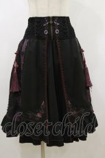 画像1: Ozz oneste / タッセルチャーム付刺繍スカート  黒 H-26-09-01-046-OO-SK-KB-ZH (1)