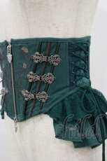 画像4: Ozz oneste / 薔薇刺繍ショートコルセット  グリーン H-26-09-01-005-OO-ZA-KB-ZH (4)