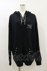 画像1: SEX POT ReVeNGe / スタッズ付きZIPパーカー  黒 H-26-09-01-021-SP-TO-AK-ZH (1)