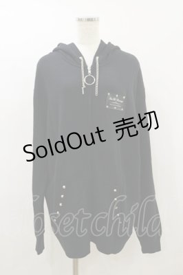 Preview of スタッズ付きZIPパーカー  黒