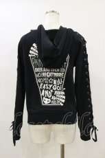 画像2: HELL CAT PUNKS / 袖レースアップZIPパーカー S 黒 H-26-09-01-023-PU-TO-AK-ZH (2)