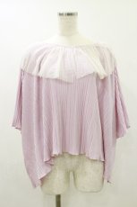 画像1: merry jenny / チュールカラープリーツTシャツ F ピンク H-26-09-01-025-LO-TO-AK-ZH (1)