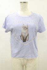 画像1: PRECOCIOUS / CAT COMPACT TEE 2 BLUE H-26-09-01-028-PU-TO-AK-ZH (1)