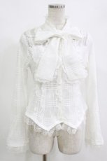 画像1: DimMoire / 荊棘リボンタイブラウス M 白 H-26-09-02-031-PU-OP-AK-ZH (1)