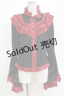 ATELIER PIERROT / 狂人による第九 赤黒ブラウス 黒×赤 H-26-09-02-032