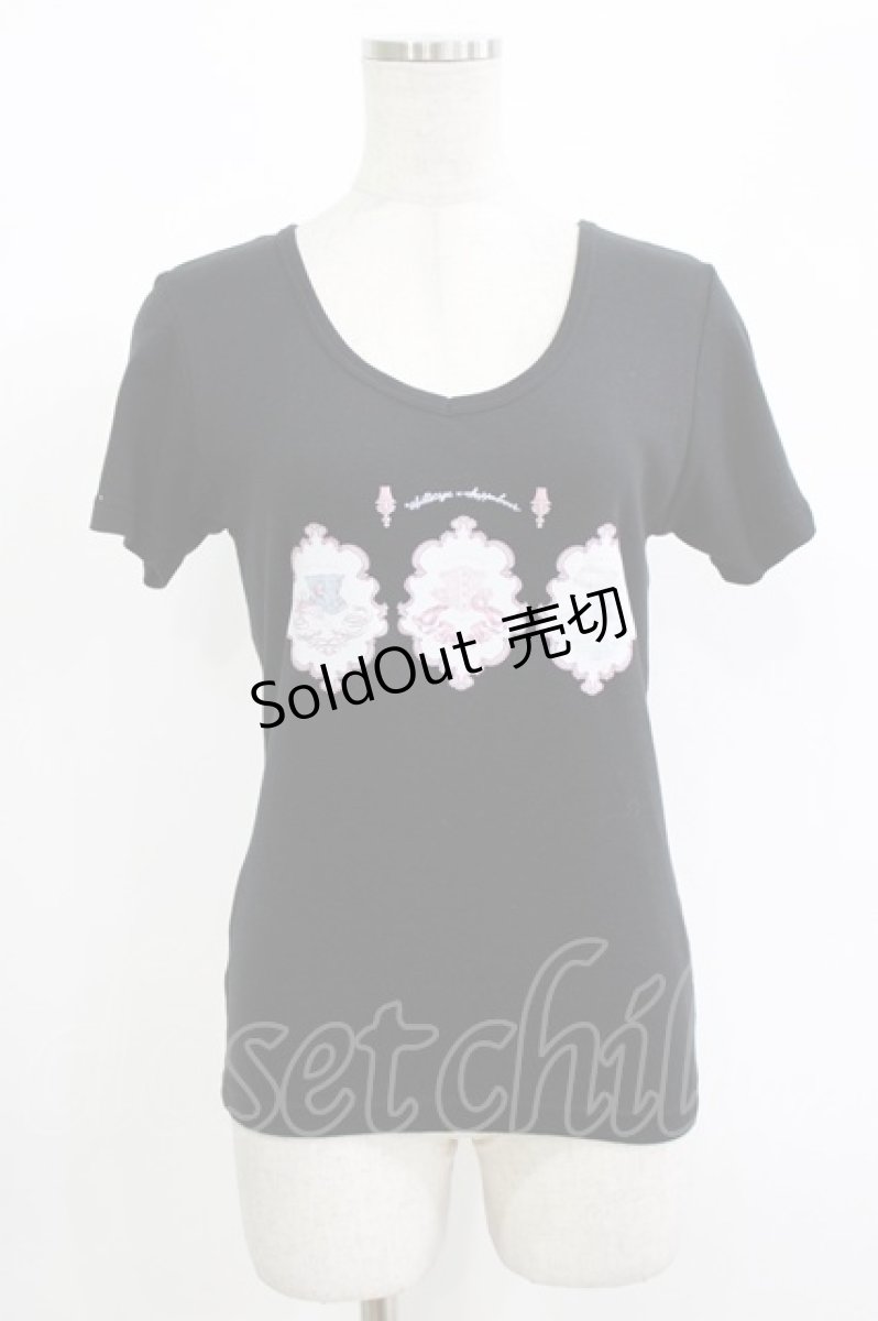 画像1: abilletage / abilletage×okappalover Tシャツ  黒/corset H-26-09-02-041-GO-TO-AK-ZH (1)