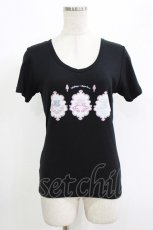 画像1: abilletage / abilletage×okappalover Tシャツ  黒/corset H-26-09-02-041-GO-TO-AK-ZH (1)