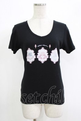 Preview of abilletage×okappalover Tシャツ  黒/corset