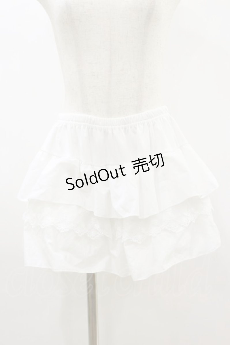 画像1: m petit by misako / フリルドロワーズ M~L 白 H-26-09-02-1045-LO-PA-NS-ZH (1)