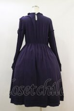 画像2: axes femme POETIQUE / フロント刺繍長袖ワンピ M ネイビー H-26-09-02-1050-AX-OP-NS-ZH (2)