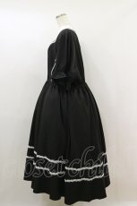 画像3: m petit by misako / AM*レーススクエアネックOP 6L ブラック H-26-09-02-1051-LO-OP-NS-ZH (3)