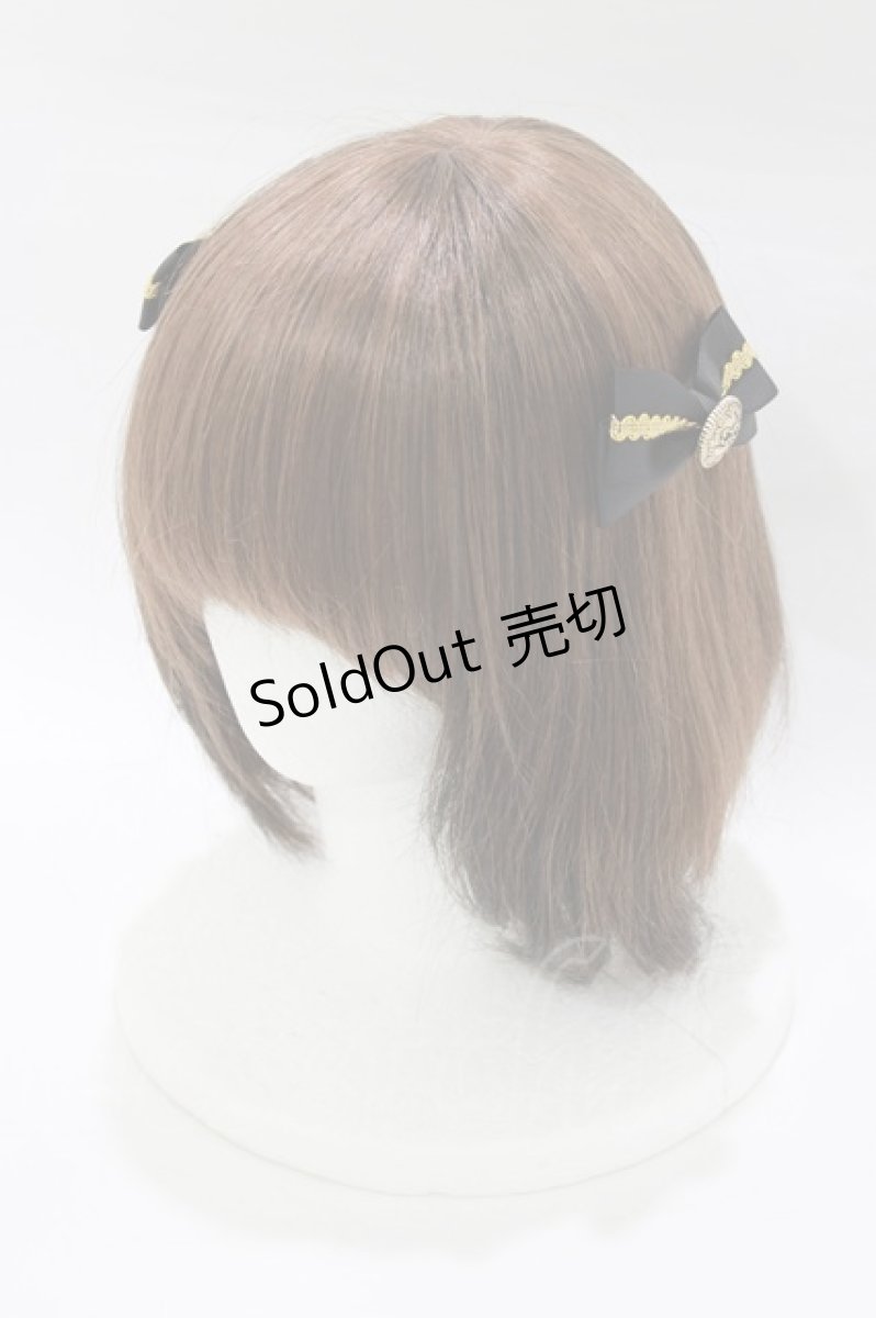 画像1: m petit by misako / リボンクリップセット  ブラック H-26-09-02-1065-LO-AC-NS-ZH (1)