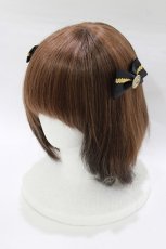 画像1: m petit by misako / リボンクリップセット  ブラック H-26-09-02-1065-LO-AC-NS-ZH (1)