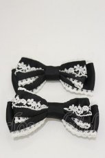 画像2: Chalmiere / リボンクリップセット  ブラック H-26-09-02-1020-AX-AC-NS-ZH (2)
