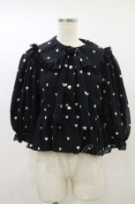 画像1: Angelic Pretty / Candy Petit Heartハイウエストブラウス Free ブラック H-26-09-02-1034-AP-BL-NS-ZH (1)