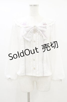 Preview of ストロベリー刺繍セーラーリブブラウス 0 白