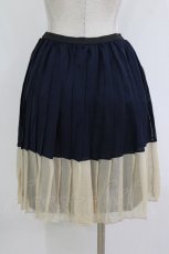 画像3: MARBLE / 配色ペチコート  ネイビー×アイボリー H-26-09-02-019-GO-SK-KB-ZH (3)