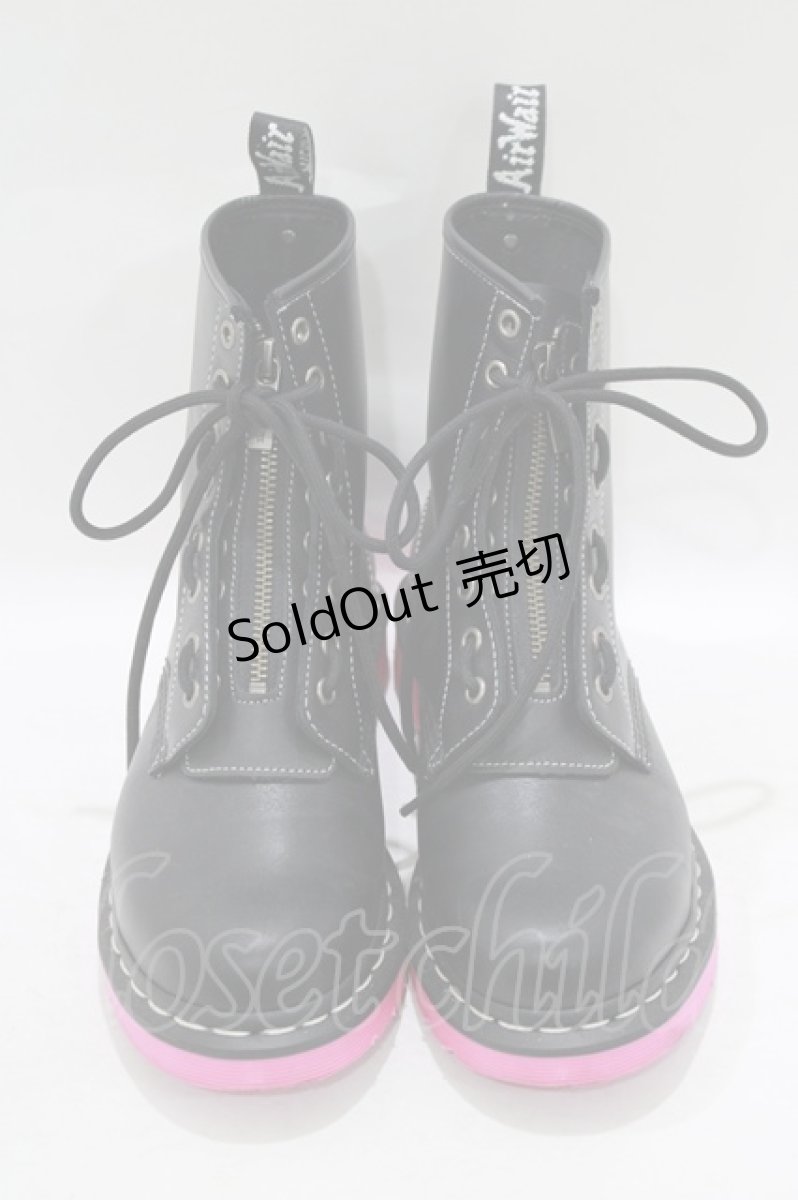 画像1: Dr.Martens （Getta Grip） / JUNGLE ZIP BOOTS UK6(約25cm) ブラック×ピンクソール H-26-09-03-001-PU-SH-KB-ZH (1)