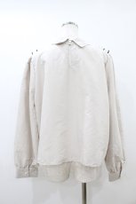 画像2: melume / maki/フロッキードットフリルブラウス 3L ベージュ H-26-09-03-1045-LO-BL-NS-ZH (2)