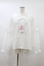 画像1: m petit by misako / AM*2WAYソデフリルBL LL 白 H-26-09-03-1046-LO-BL-NS-ZH (1)