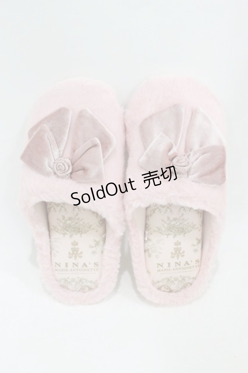 画像1: m petit by misako / NINA’S/ルームシューズ 23-25cm ピンク H-26-09-03-1005-LO-SH-NS-ZH (1)