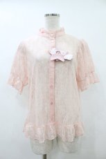 画像1: virally / 星名桜子/レースブラウス L ピンク H-26-09-03-1048-LO-BL-NS-ZH (1)