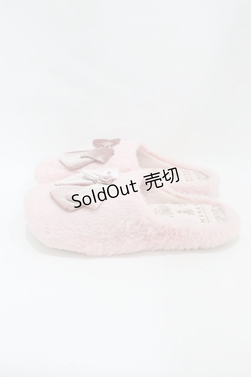 画像2: m petit by misako / NINA’S/ルームシューズ 23-25cm ピンク H-26-09-03-1005-LO-SH-NS-ZH (2)