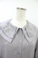 画像3: axes femme / 刺繍入りシャツ M グレー H-26-09-03-1056-AX-BL-YZ-ZH (3)
