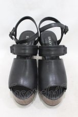 画像1: EATME / ベルテッドウッドサンダル L/24.5cm ブラック H-26-09-03-1002-LO-SH-NS-ZH (1)