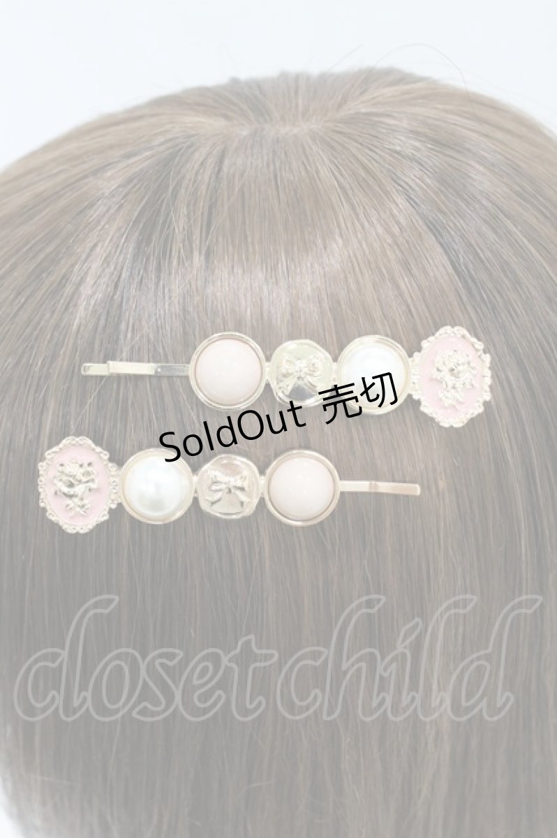画像2: m petit by misako / ヘアピンセット  ピンク H-26-09-03-1020-LO-AC-NS-ZH (2)
