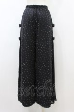 画像2: EATME / サイドベルトプリーツワイドパンツ M ブラック H-26-09-03-1030-LO-PA-NS-ZH (2)