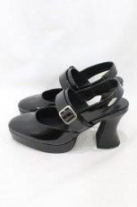 画像2: EATME / スリングバックパンプス L/24.5cm ブラック H-26-09-03-1003-LO-SH-NS-ZH (2)
