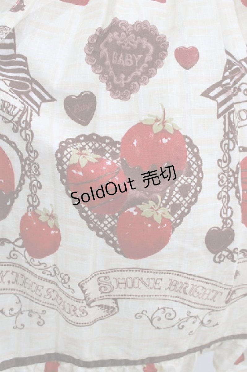 画像4: BABY,THE STARS SHINE BRIGHT / Strawberry Loves Chocolate柄ジャンパースカートIII&カフェカチューシャセット Free 生成り H-26-09-03-058-BA-OP-NS-ZH (4)