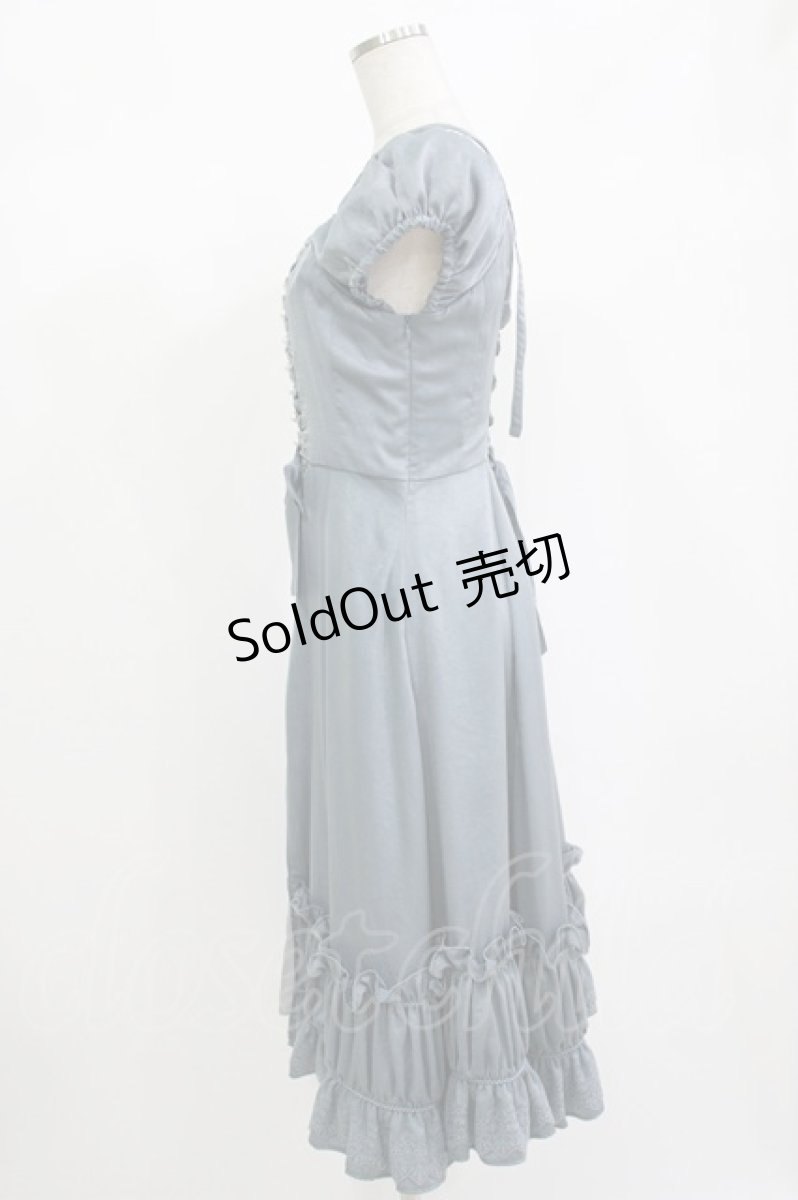 画像2: Victorian maiden / Swan Lakeリボンドレス Free Grayish blue (グレイッシュブルー) H-26-09-03-061-CL-OP-NS-ZH (2)