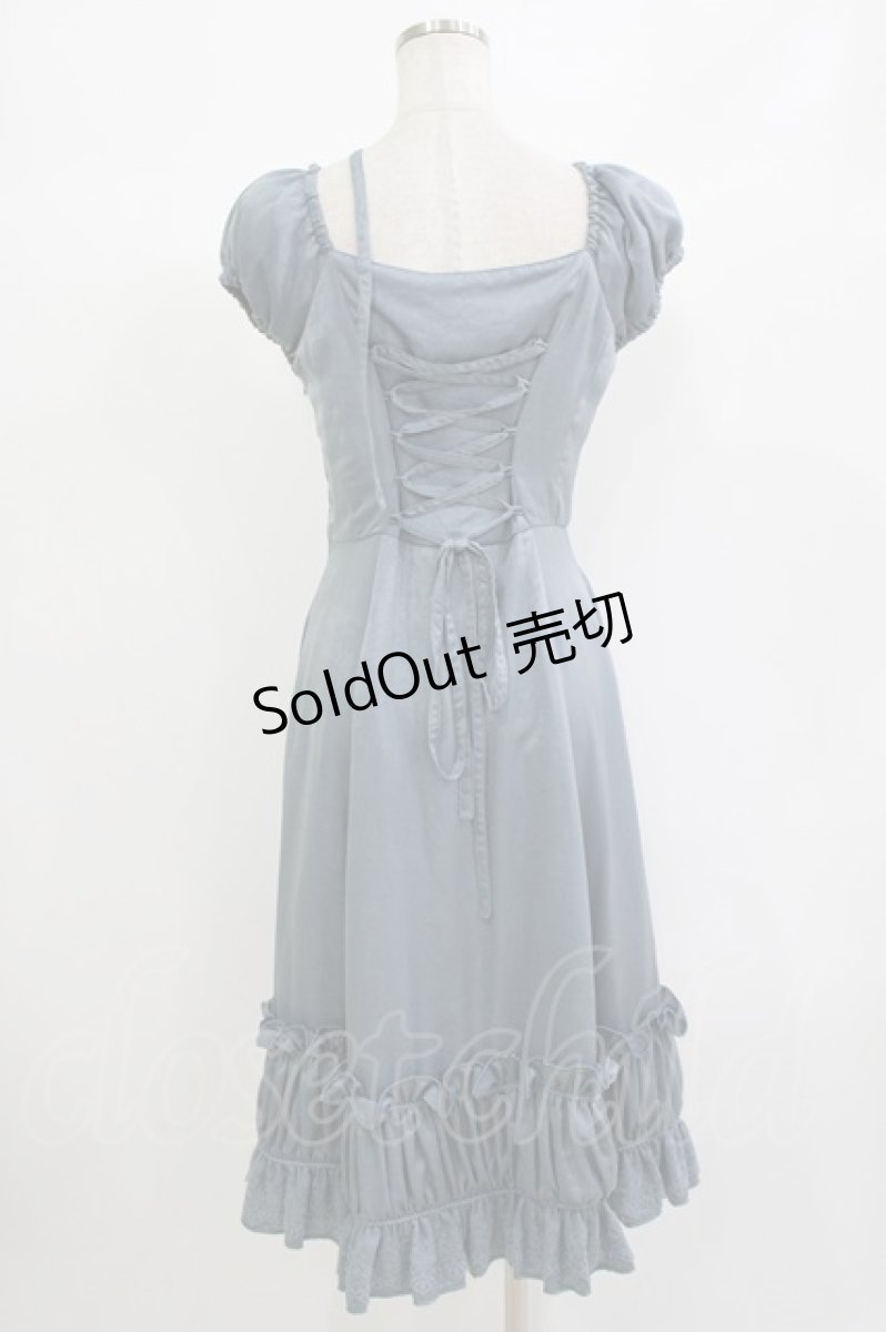 画像3: Victorian maiden / Swan Lakeリボンドレス Free Grayish blue (グレイッシュブルー) H-26-09-03-061-CL-OP-NS-ZH (3)
