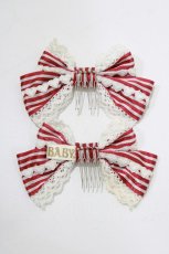 画像3: BABY,THE STARS SHINE BRIGHT / La Patisserie Mon peche mignon リボンコーム  エンジ H-26-09-03-068-BA-AC-NS-ZH (3)