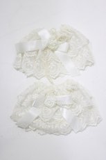 画像1: metamorphose / バラ付レースカフス  白 H-26-09-03-069-ME-ZA-NS-ZH (1)