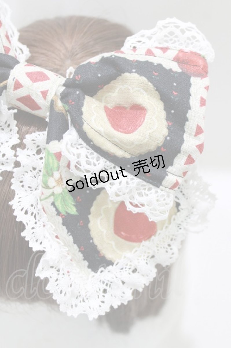 画像2: BABY,THE STARS SHINE BRIGHT / La Patisserie〜Mon peche mignon〜柄カチューシャ  ブラック H-26-09-03-083-BA-AC-NS-ZH (2)